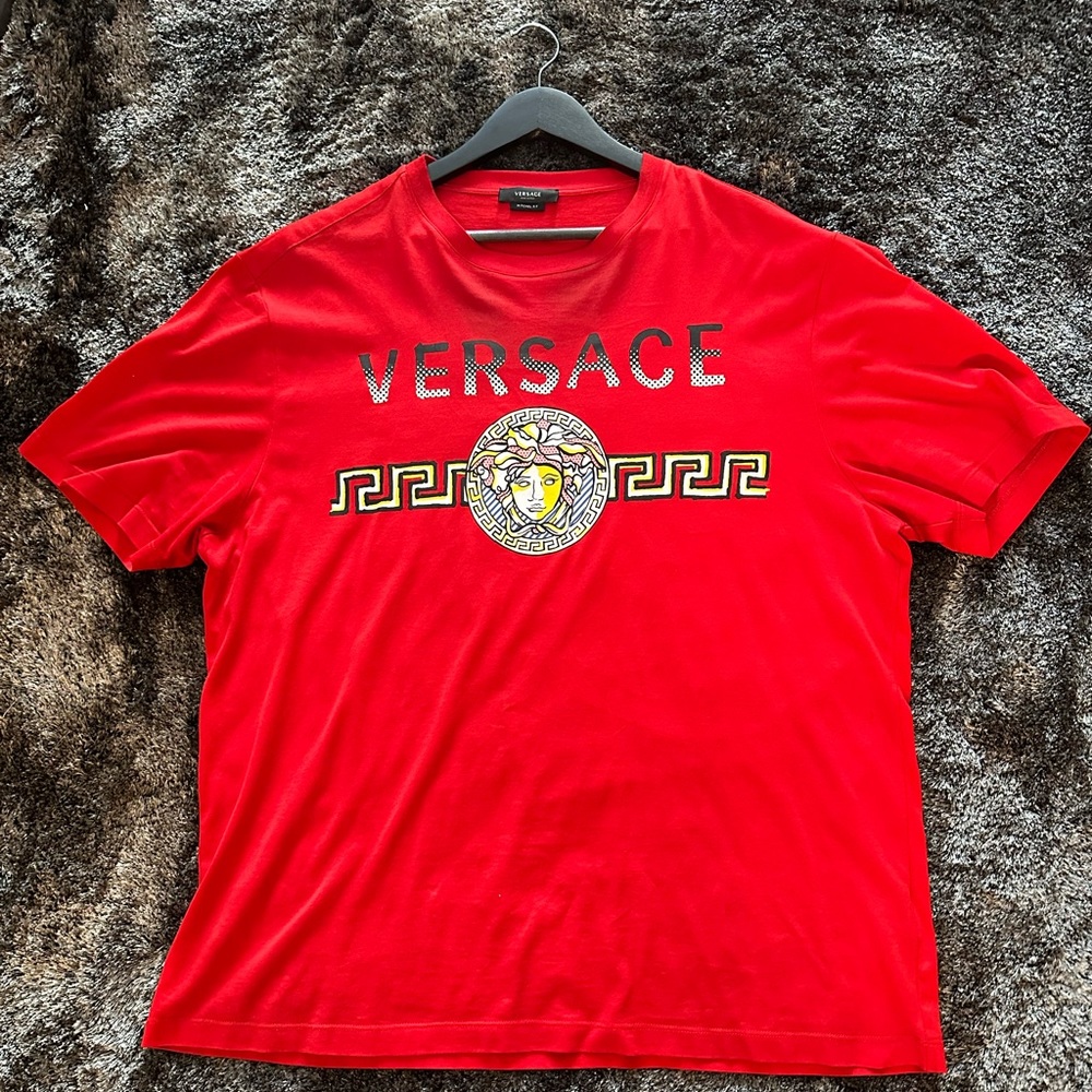 COPY - Red Versace T Shirt with Medusa logo